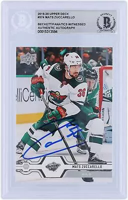 Autographed Mats Zuccarello Wild Hockey Slabbed Card • $79.99