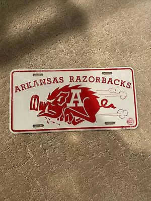 Vintage University Of Arkansas Razorbacks Go Hogs Go Vanity License Plate • $20