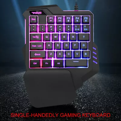 One-Handed Mechanical Gaming Keyboard RGB Backlit Portable Gaming Keypad 35 Key • $27.89