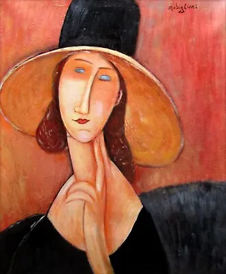 Amedeo Modigliani Jeanne W/Hat Repro Quality Hand Painted Oil Painting 20x24in • $99.95