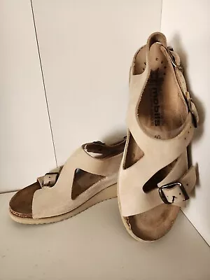 Mephisto Mobils Air Relax Open Toe Sandals Double Strap Leather Size 40(us-10) • $55