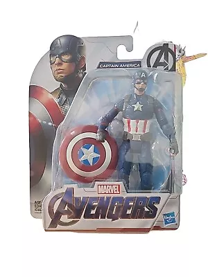 New Marvel Avengers Captain America With Shield 6  Toy Action Figure • £11.99