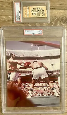 1979 Muhammad Ali Vs Lyle Alzado Boxing Ticket Stub & Type 1 Photo 7/14/79 Psa 2 • $2500