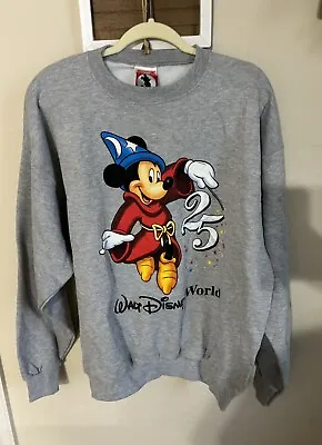 Vintage Mickey Mouse Walt Disney World 25th Anniversary Sweatshirt Size XL • $29.99