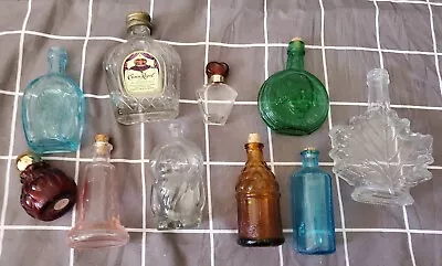 Lot Of 10 Bitters Bottles Mini Colored Glass 3  Inch  • $30