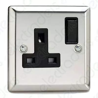 £9.50 • Buy Varilight Mirror Polished Chrome Switches & Sockets With Black Inserts