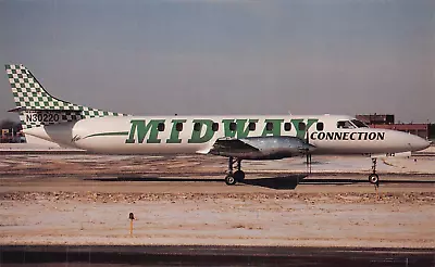 Airline Postcards MIDWAY CONNECTION   SA-227 • $5.09