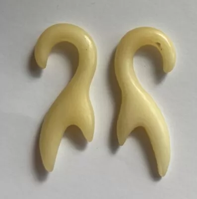 £14.99 • Buy Ethically Sourced Bone Cream Stretcher Earrings 4mm - Ethnic Goa