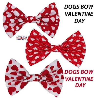 £5 • Buy New Dogs Bow Tie Valentine`Day Elastic Band Attach COLLAR ACCESSORY Handmade UK 