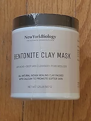 New York Biology Bentonite Clay Powder Mask 1.25 Lb - Deep Pore Cleanser 10/2024 • $13.69