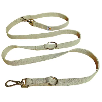 Double Ended Dog Lead In Natural Hemp Walk 2 Dogs Hands Free Dog Lead • £21.50