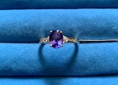 Luxoro 14K Yellow Gold AAA Tanzanite Diamond Ring - Size 6 (1.35 Ctw.) • $559.99