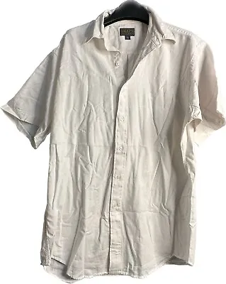 Vintage Chaps Ralph Lauren Mens Shirt White Size 16 1/2 Short Sleeve Preppy Y2K • $14.95