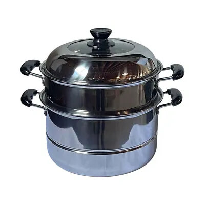 2-Tier Stainless Steel Food SteamerDumpling SteamerVegetable Steamer 10.2  • $48.50