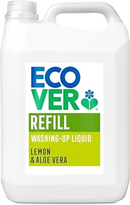 Ecover Washing Up Liquid Refill Lemon & Aloe Vera 5 L (Pack Of 1) • £14.49