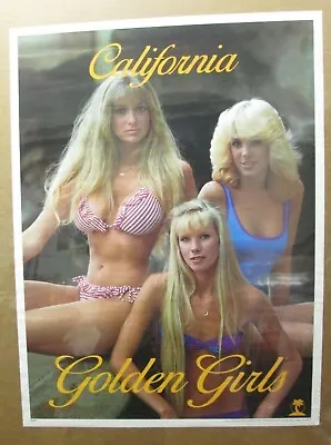 $19.99 • Buy Vintage 1982 California Golden Girls Sexy Bikini Pinup 18x28 Poster 82001 NEW