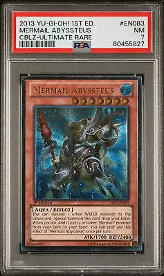 2013 Yugioh 1st Ed Cblz-en083 Mermail Abyssteus Ultimate Rare Psa 7 Nm #80455827 • $74.90