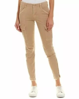 NWT $248 J.Brand  HOULIHAN Mid-Rise Skinny Crop Utility Cargo Ripped Pants 28 • £53.04