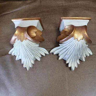 Vintage Wall Sconce Antique Style Gold Tone  Pair Of 2  Preowned Great Condition • $24.99