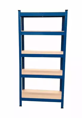 Shelving Unit 5 Tier Racking Shelf Heavy Duty Garage Storage Shelves 150x70x30cm • £20.95