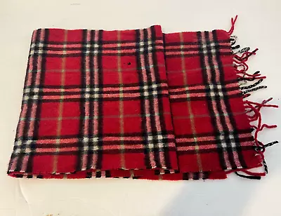 £8.05 • Buy Vintage Burberry Cashmere Plaid Scarf