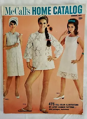 VINTAGE MCCALL'S PATTERNS HOME CATALOG SUMMER 1965 Retro Fashions • $40