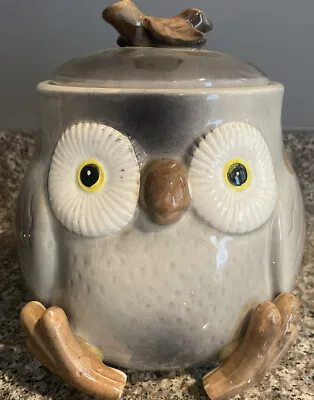 Rare Vintage Fitz And Floyd Spotted Owl Ceramic Cookie Jar Canister 1970s HTF • $50.99