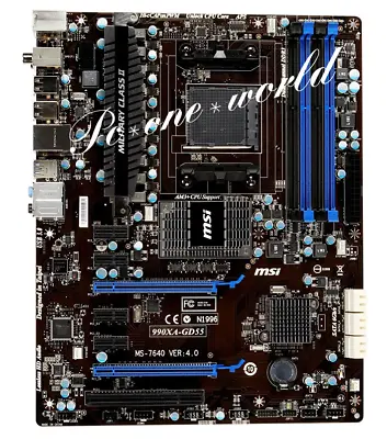 MSI 990XA-GD55 Socket AM3/AM3+ AMD 990X  ATX DDR3 DIMM USB3.0 Motherboard • $114.19