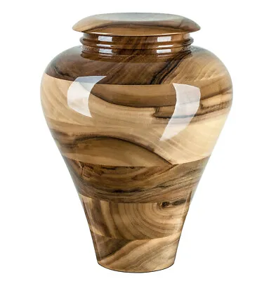 Stunning And Very Special Wooden Walnut Cremation Urn For Ashes. Hand Turned URN • £265