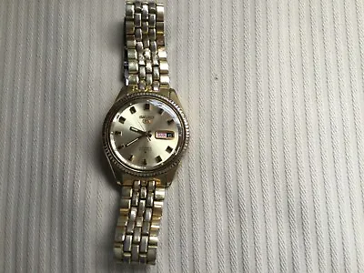 $125 • Buy Vintage Seiko 5 Mens Auto Watch Gold Plated 21 Jewel