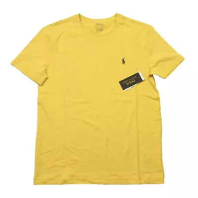 Polo Ralph Lauren Men's Yellow Solid Crew-Neck Short Sleeve T-Shirt • $19.99