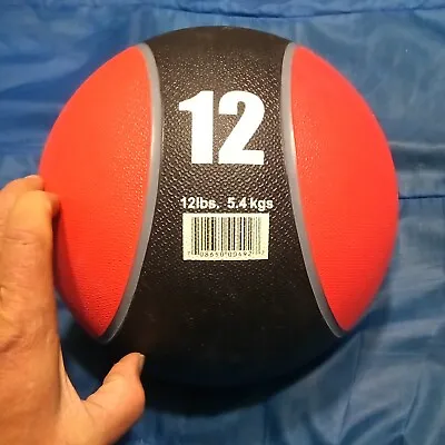 TKO  12 Lb 5.4 Kg Black Red Medicine Exercise Power Training Ball • $49.95