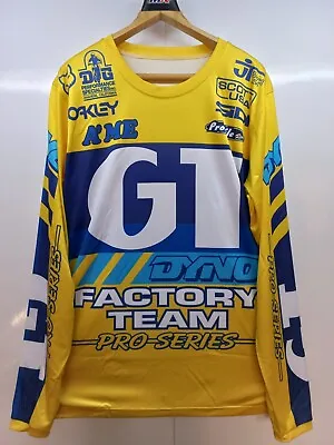 Vintage Bmx Racing Old School Gt Dyno Factory Team Fox Dg Jt Jersey Size S-XXL • $50