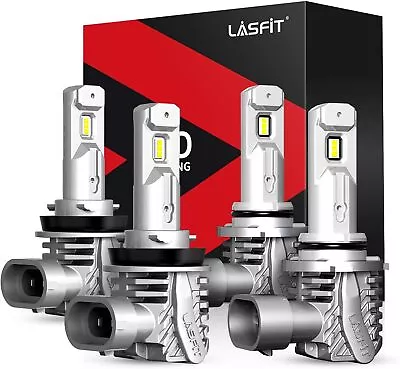 LASFIT LED Headlight Bulbs Conversion Kit 9005 H11 High Low Beam White 6000K • $27.99