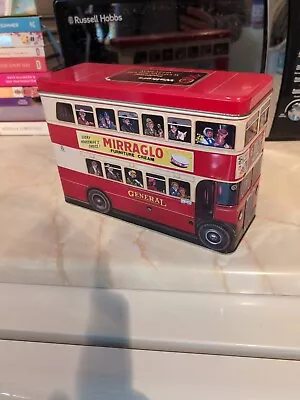 London Transport Walkers Scottish Biscuits Metal Empty Red Bus Tin Used Vintage • £14.99