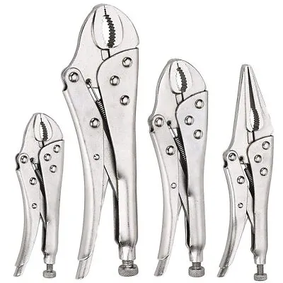 Locking Pliers Vice Grip 4 Piece Assorted Tools Vise Jaw Clamp Hand Tool Set NEW • $34.99