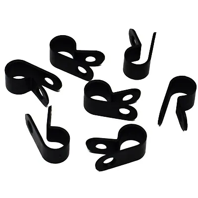 £5.19 • Buy Nylon Plastic P-clips White Black - Clip Fasteners For Conduit, Cable, Tubing