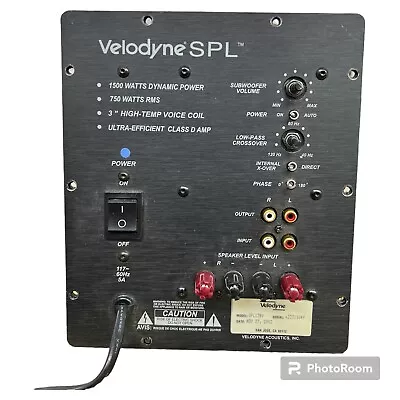 Velodyne SPL Subwoofer  Model SPL12BV As It Is Not Tested • $99