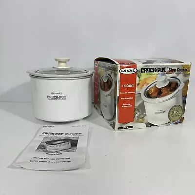 Vintage 2001 Rival Crock Pot Stoneware Slow Cooker 1.5 Quart Model 3215 W NEW • $22.99