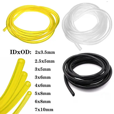 Petrol Fuel Gas Line Pipe Hose Mowers Trimmer Chainsaw 2-10mm Yellow/Clear/Black • $2.75