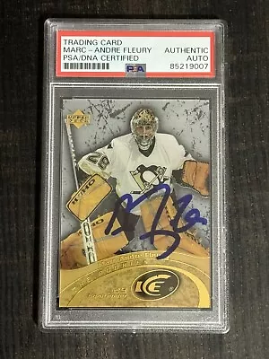 Marc Andre Fleury Signed 2003-04 Upper Deck ICE ROOKIE IP AUTO PSA COA RC • $1.25