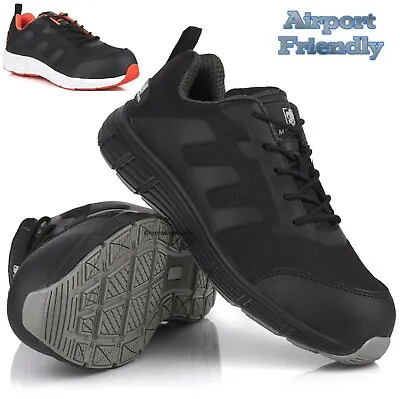 Mens Ultra Lightweight Non-metal Composite Toe Cap Safety Work Shoes Trainers Sz • £21.95