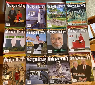 Lot Of 12 Michigan History Historical Society 2016-2019 • $25.99