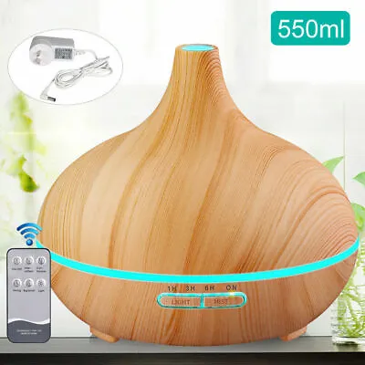 $27.59 • Buy 550ML Aroma Aromatherapy Diffuser LED Oil Ultrasonic Air Humidifier Purifier AU