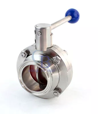 2  Sanitary Butterfly Valve Stainless Steel 304 Clamp OD 64MM Silicone Sealing • $51.50