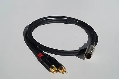 3 Ft  Elite 5-Pin Din Male To 2-RCA Male Audio Cable For  Bang & Olufsen. • $16.99