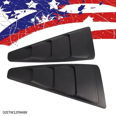 $21.59 • Buy Fit  For 05-14 Ford Mustang 1/4 Quarter Side Window Louvers Scoop Cover Vent USA