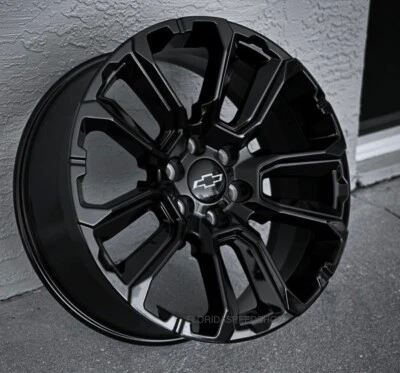 $1399 • Buy GLOSS BLACK SILVERADO/TAHOE Z71  Wheels  22X9  FITS: 2000-2023 Chevy Silverado