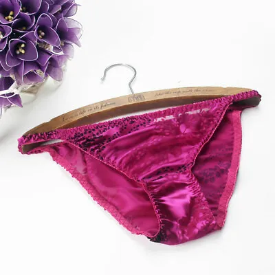 $8.45 • Buy Womens Bikinis Underpanties 100% Silk Summer Cute Soft Knickers Flower Printed M