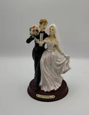 Vintage La Verona Bride & Groom Wedding Figurine 7.75  Tall On Base With Box • $17.99